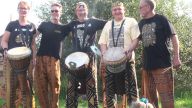 Auftritt der Trommelgruppe ABOROMA in Amorbach zum  Gartenfest des interkulturellen Gartens im September 2017 Bild5